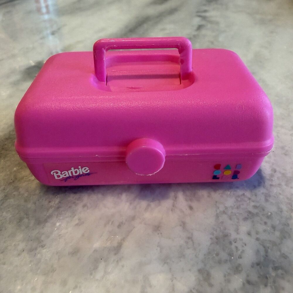 Barbie Caboodles Accessory Hot Pink Make Up Case for Doll 3" Vintage 1990's